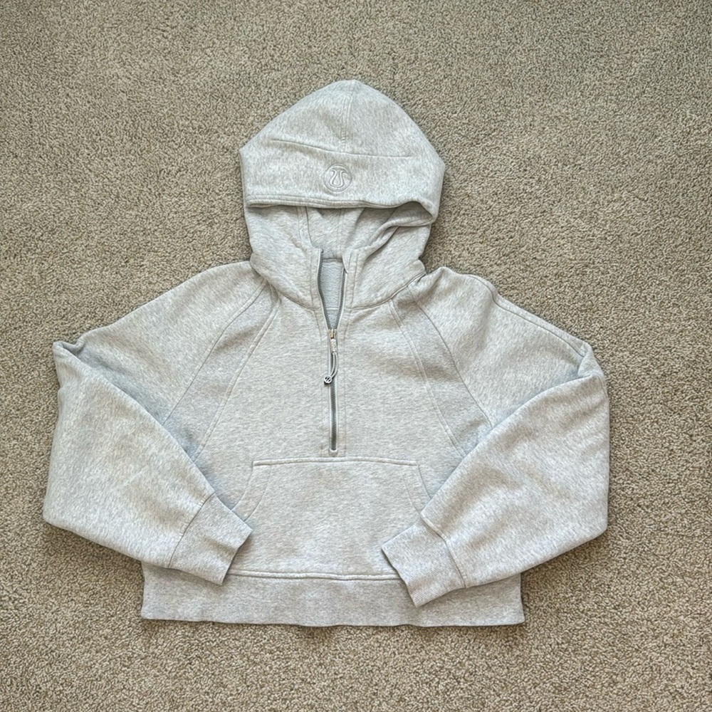 Lululemon Scuba Oversized Half-Zip Hoodie, Heathered Core Ultra Light Grey